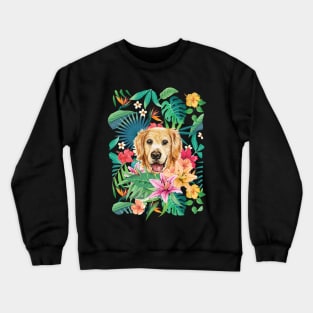 Tropical Golden Retriever 3 Crewneck Sweatshirt